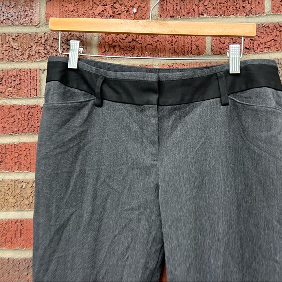 Express Dark Gray Editor Mid Rise Straight Fit Dress Pants Trousers - Picture 3 of 5